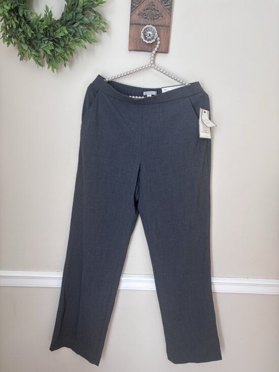 Dana Buchman Pants - NWT Dana Buchman Size 6 Gray Mid-Rise Trousers Pants Slimming